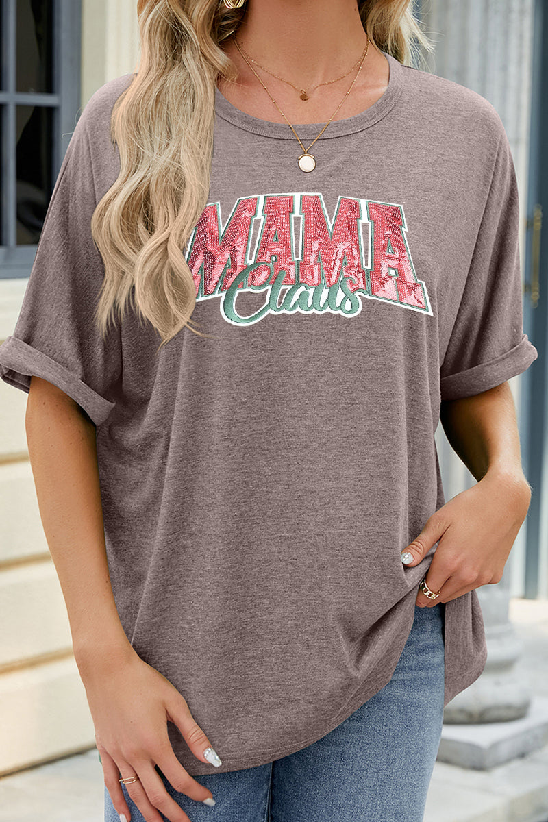 Floral MAMA Graphic Casual Tee Mother's Day Gift Top