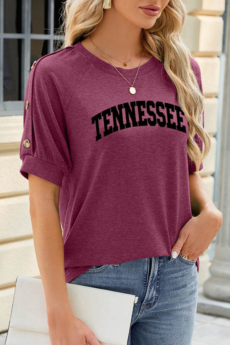 Tennessee Graphic Rayon Tee Boutique Patriotic Summer Top