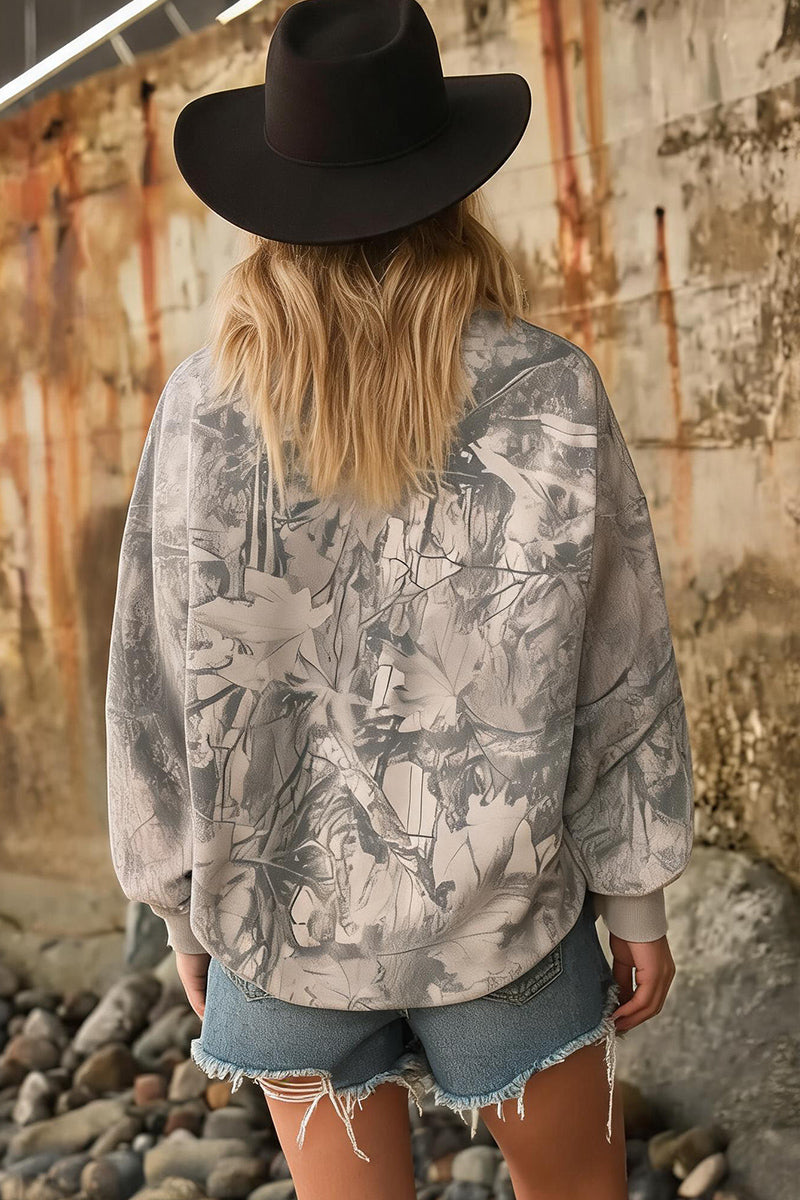 Camo MSU Oversized Crewneck Game Day Sweatshirt