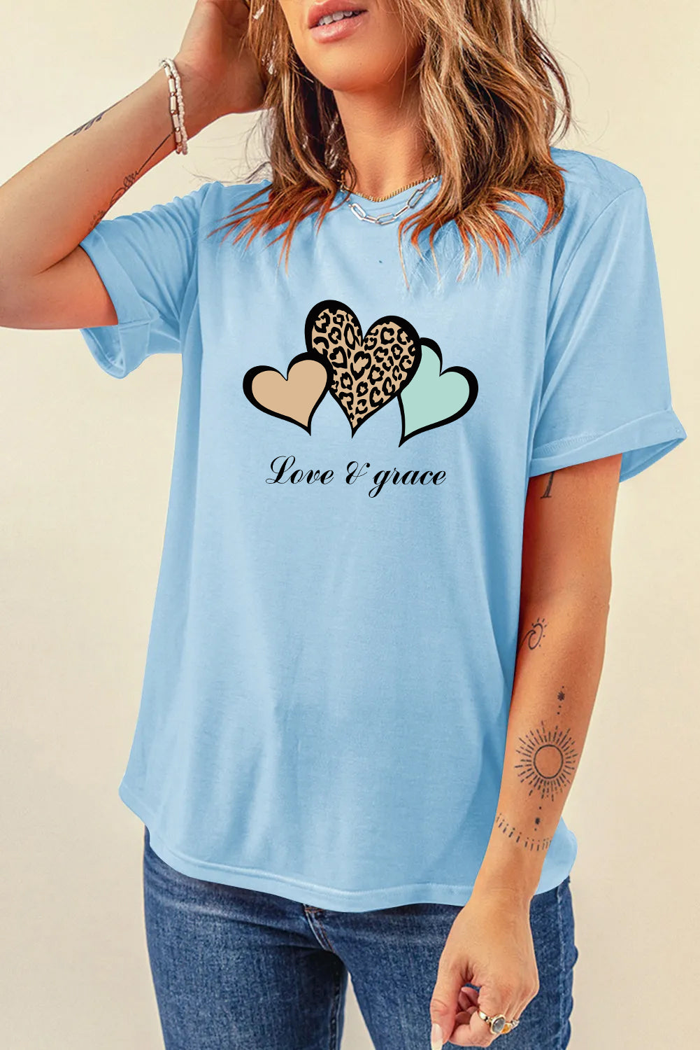 Valentine’s Day Love and Grace Heart Graphic Tee