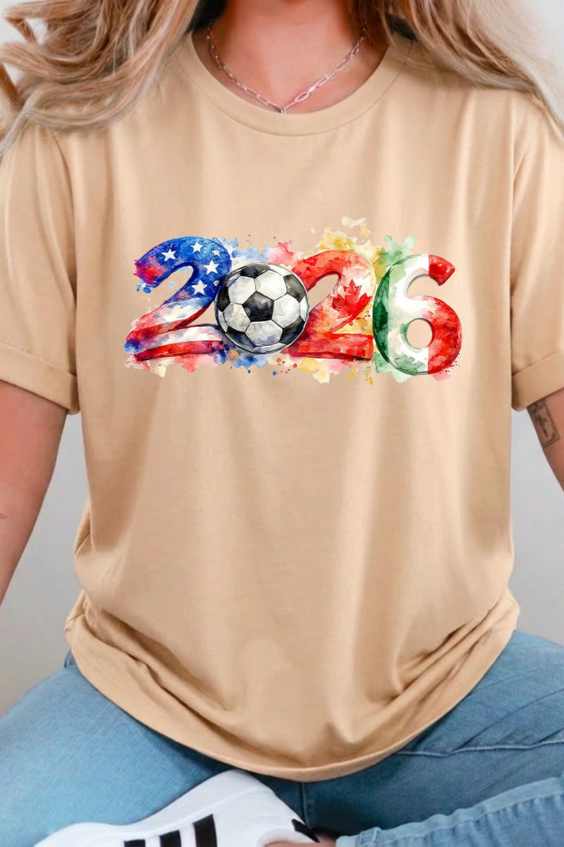 USA Soccer Graphic Tee World Cup 2026 Casual T Shirt