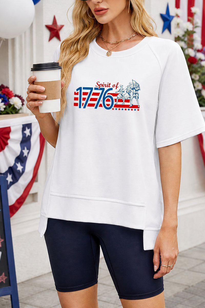 1776 Graphic Patriotic Oversized T Shirt