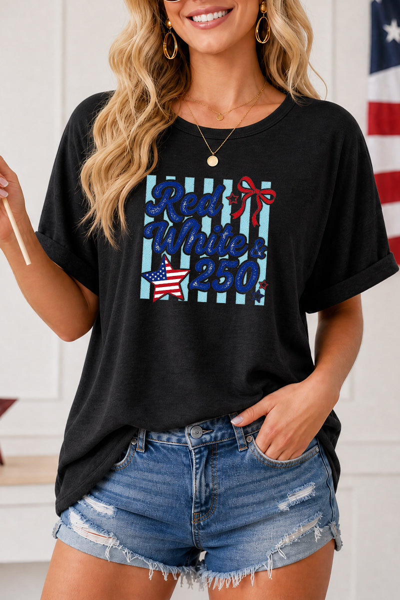 Fourth of July Graphic Relaxed Fit Top