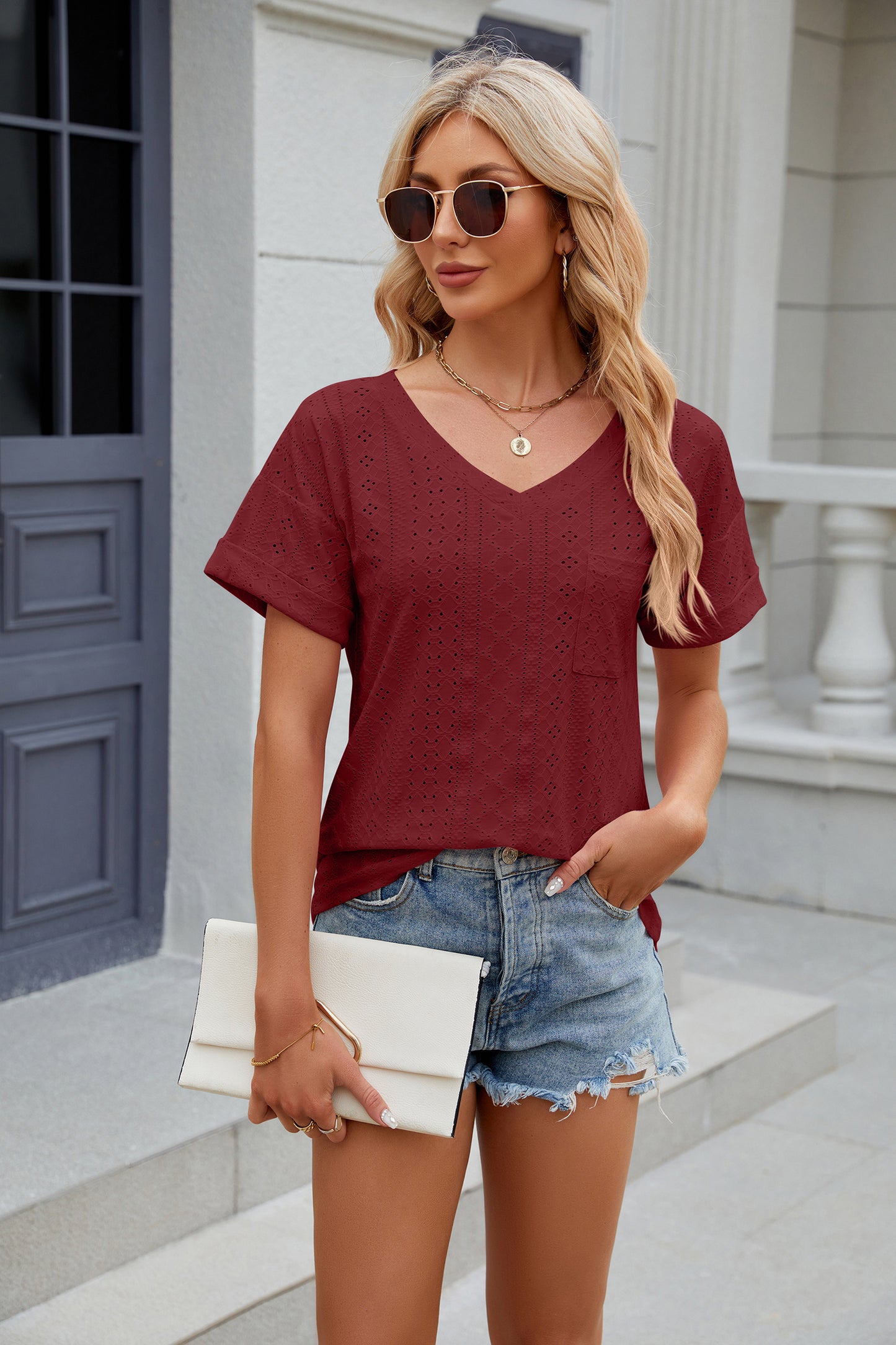V Neck Blouse Business Casual Cute Shirts Tops