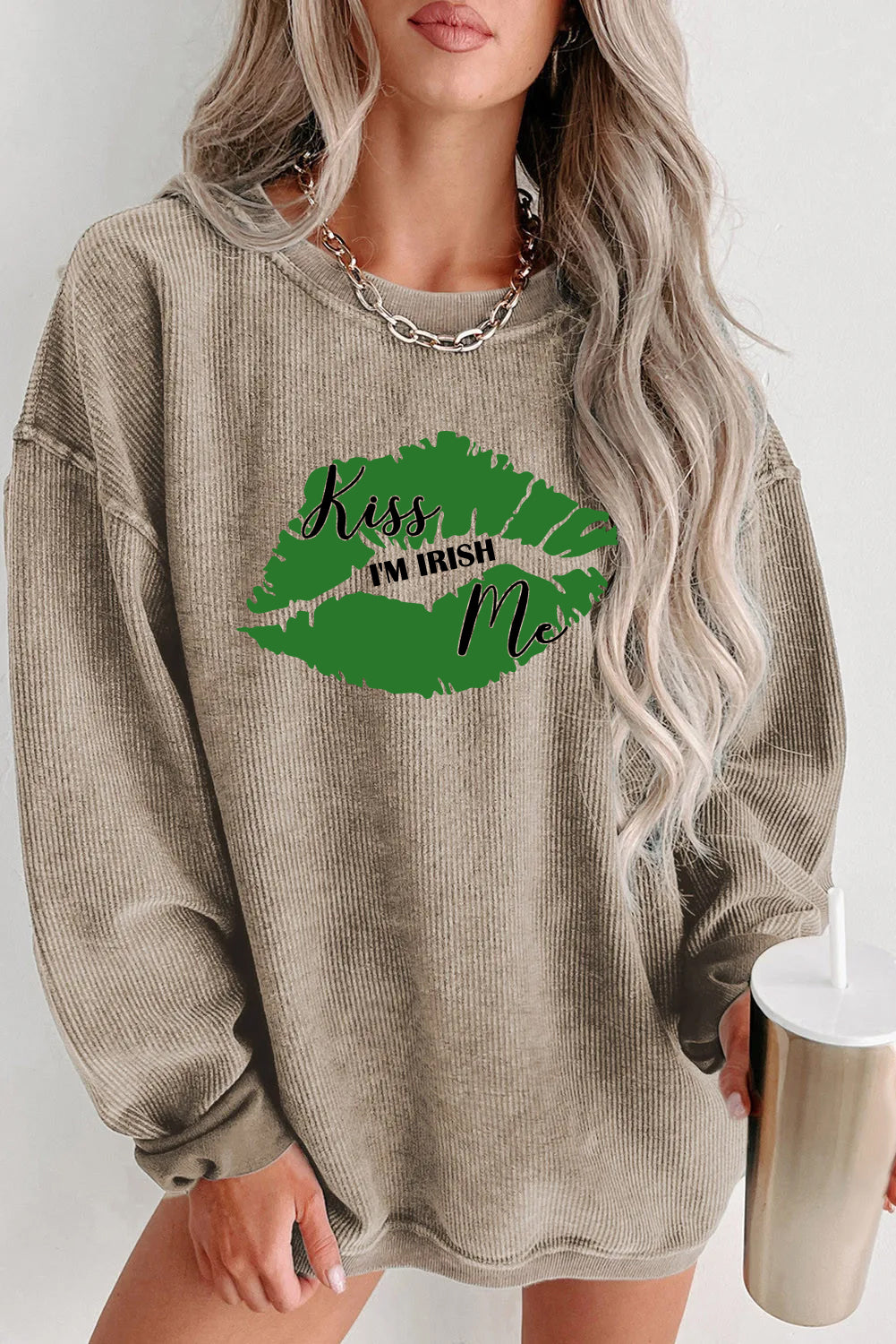 Saint Patrick’s Day Kiss Me I’m Irish Lip Sweatshirt