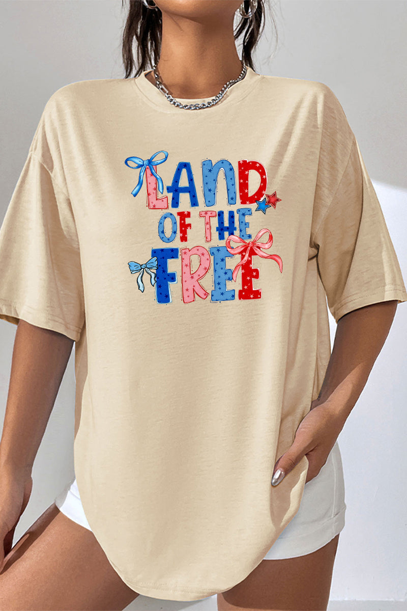 Letter Print Graphic Tee Oversized Casual