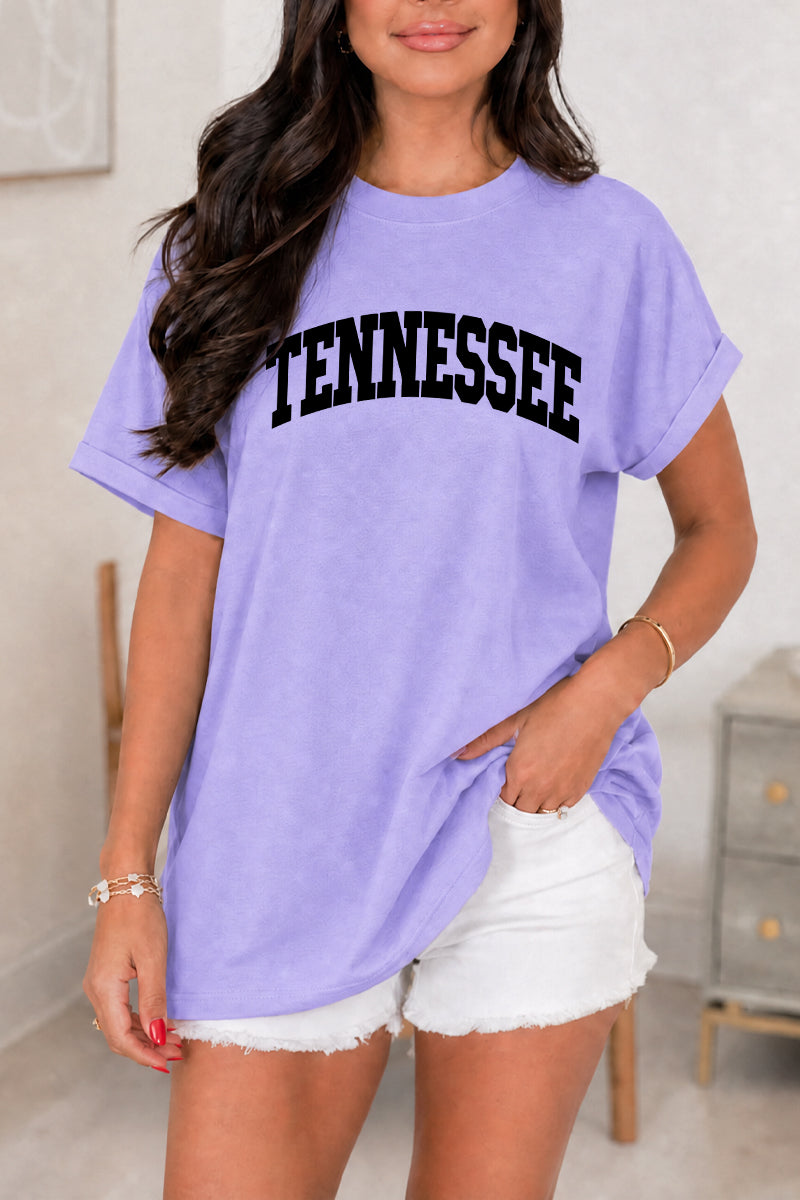 Tennessee Varsity Letter Graphic Casual Oversized Tee