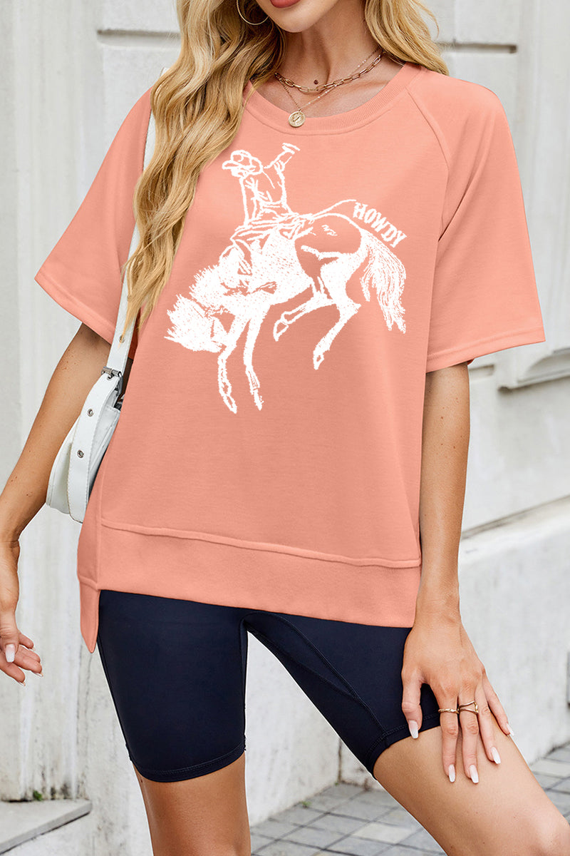 Minimalist Horse Graphic Western Relaxed Tee