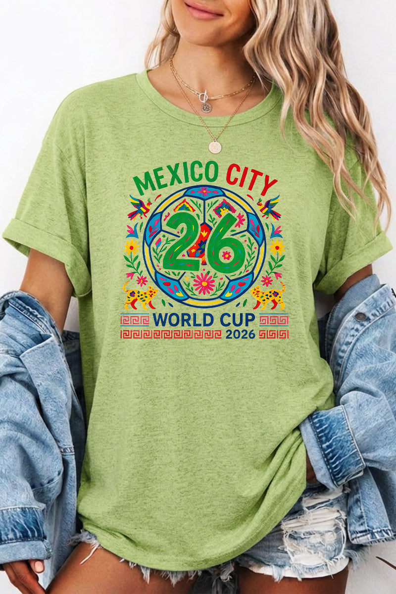 Mexico City 2026 World Cup Graphic Tee Casual T Shirt