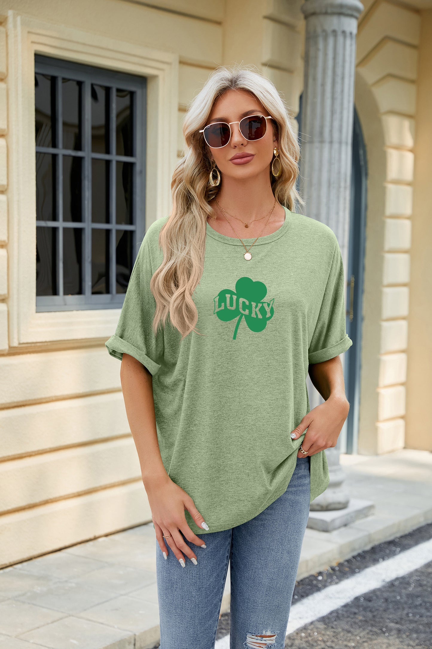 St Patrick’s Day Lucky Shamrock Graphic Tee