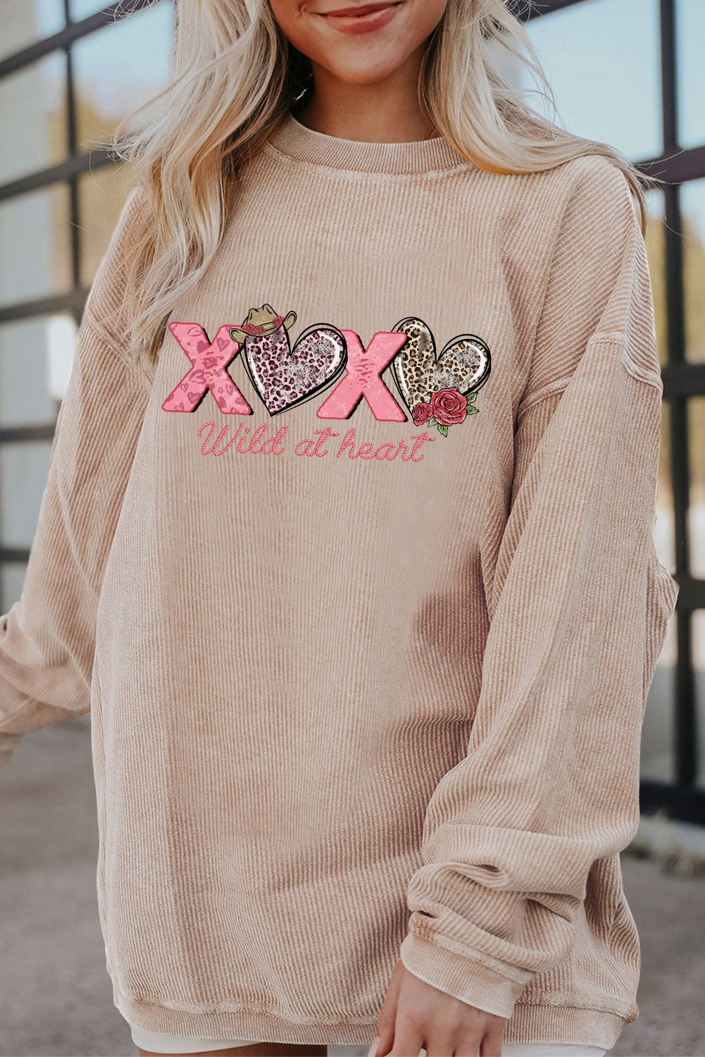 Valentine’s Day XOXO Wild at Heart Graphic Sweatshirt