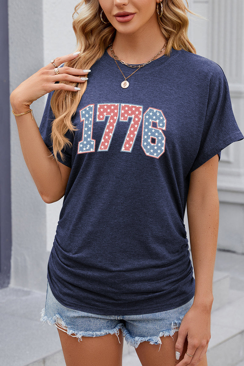 Vintage 1776 USA Graphic Short Sleeve Patriotic Tee