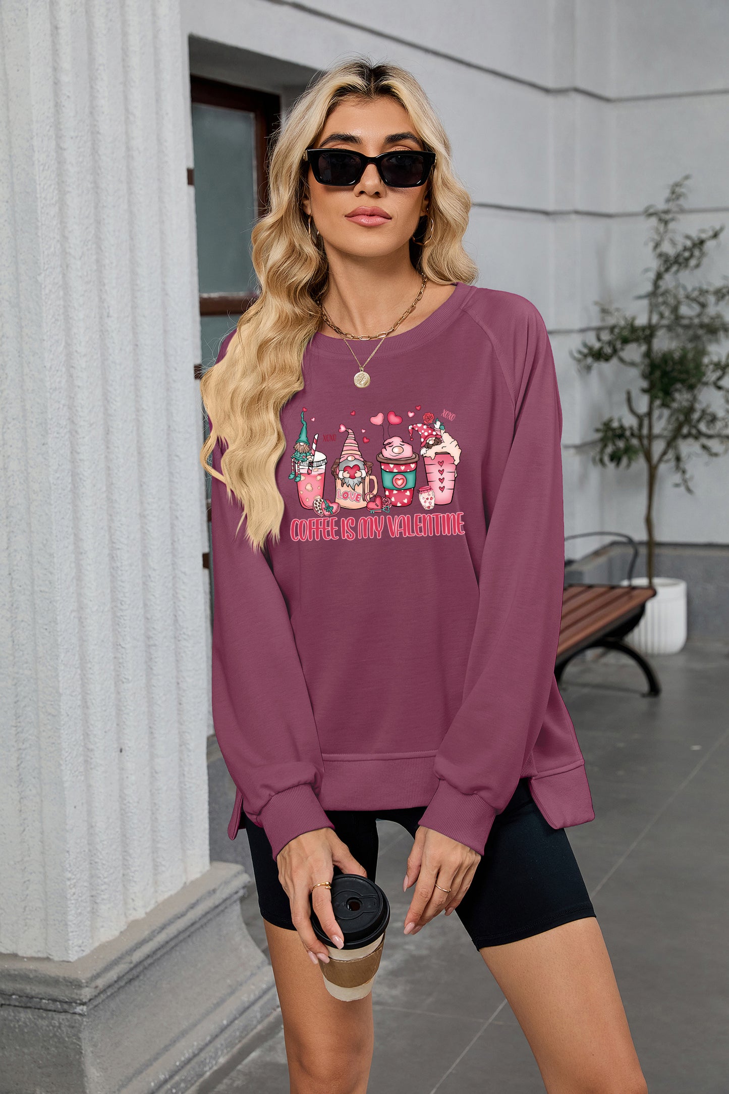 Valentine's Day Coffee Is My Valentine Cozy Sweatshirt