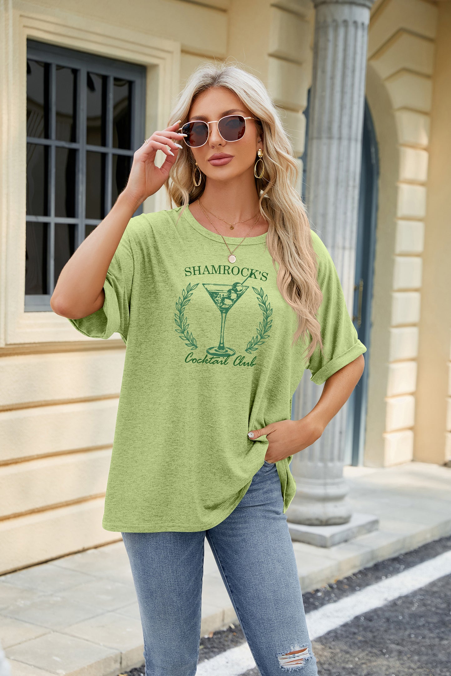 Saint Patrick’s Day Shamrocks Cocktail Club Graphic Tee
