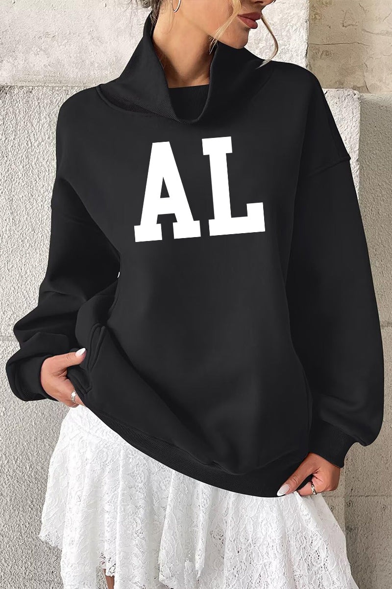 Game Day Sweatshirt Oversized Collegiate State Letter Pullover
