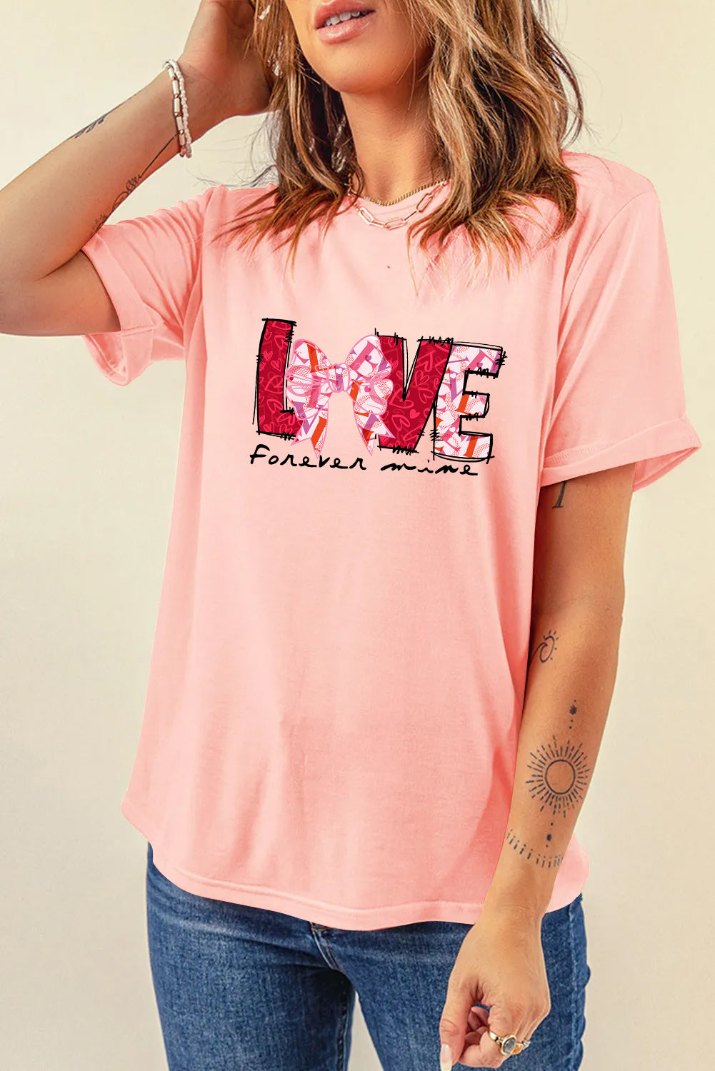 Valentine’s Day LOVE Bow Forever Mine Tee
