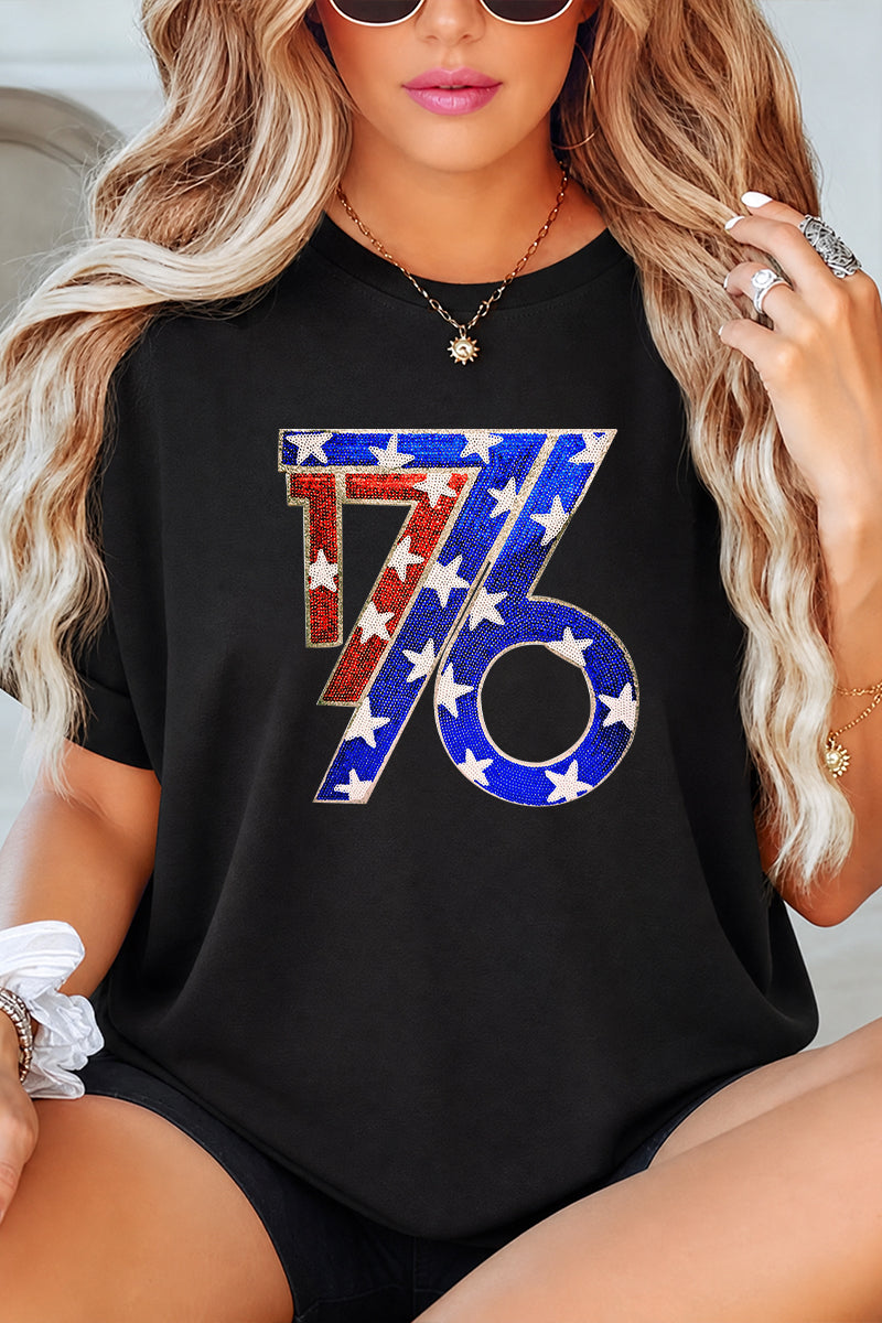 1776 Americana Fourth of July Graphic Top