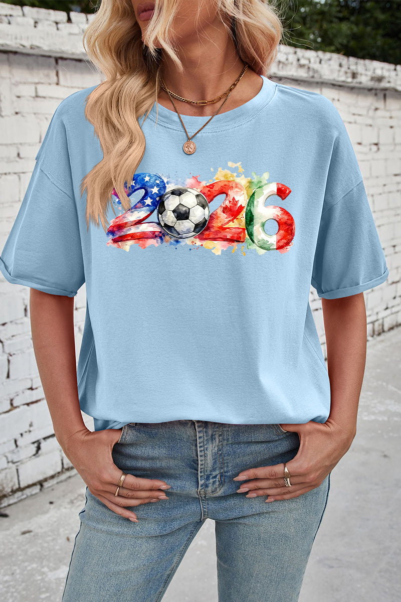 2026 Soccer Graphic Oversized World Cup Fan Tee