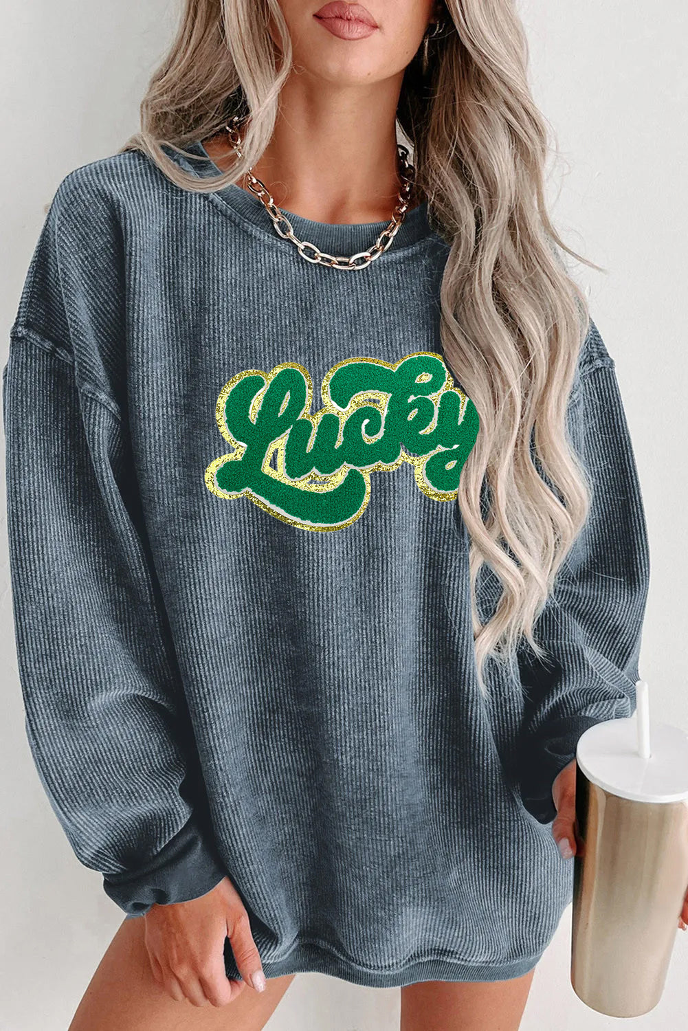 Saint Patrick’s Day Green Sequin Lucky Sweatshirt