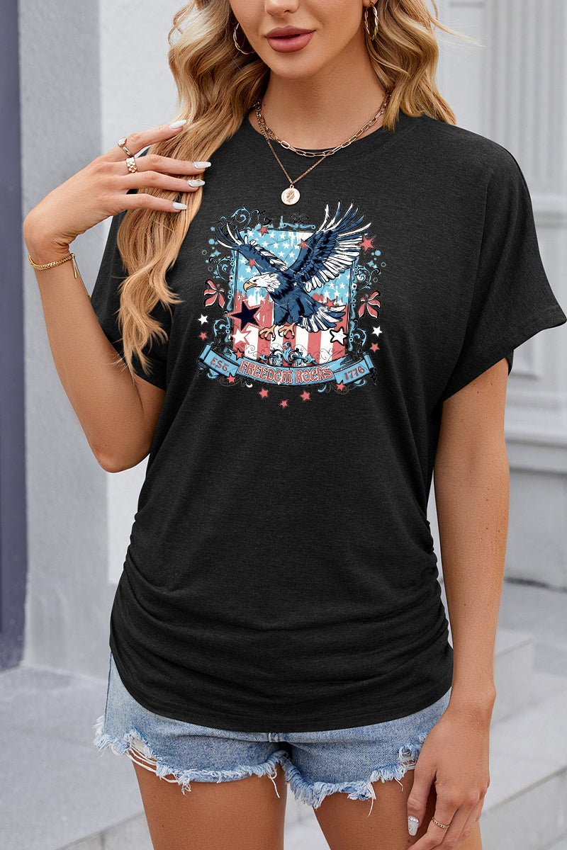 Vintage Eagle USA Graphic Casual Patriotic T Shirt