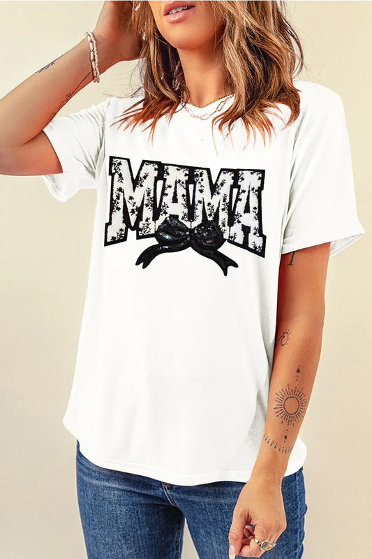 Mother Day Graphic Tee Women Casual Loose Short Sleeve Top