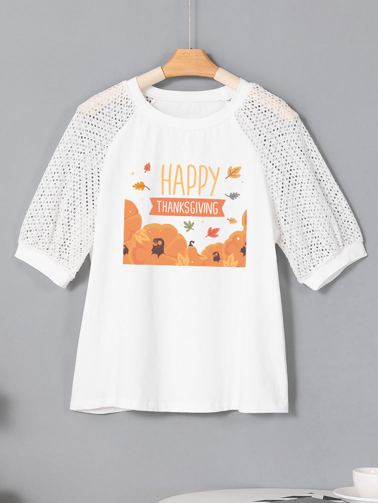 Autumn Thanksgiving Pumpkin Happy Holiday Graphic Tee