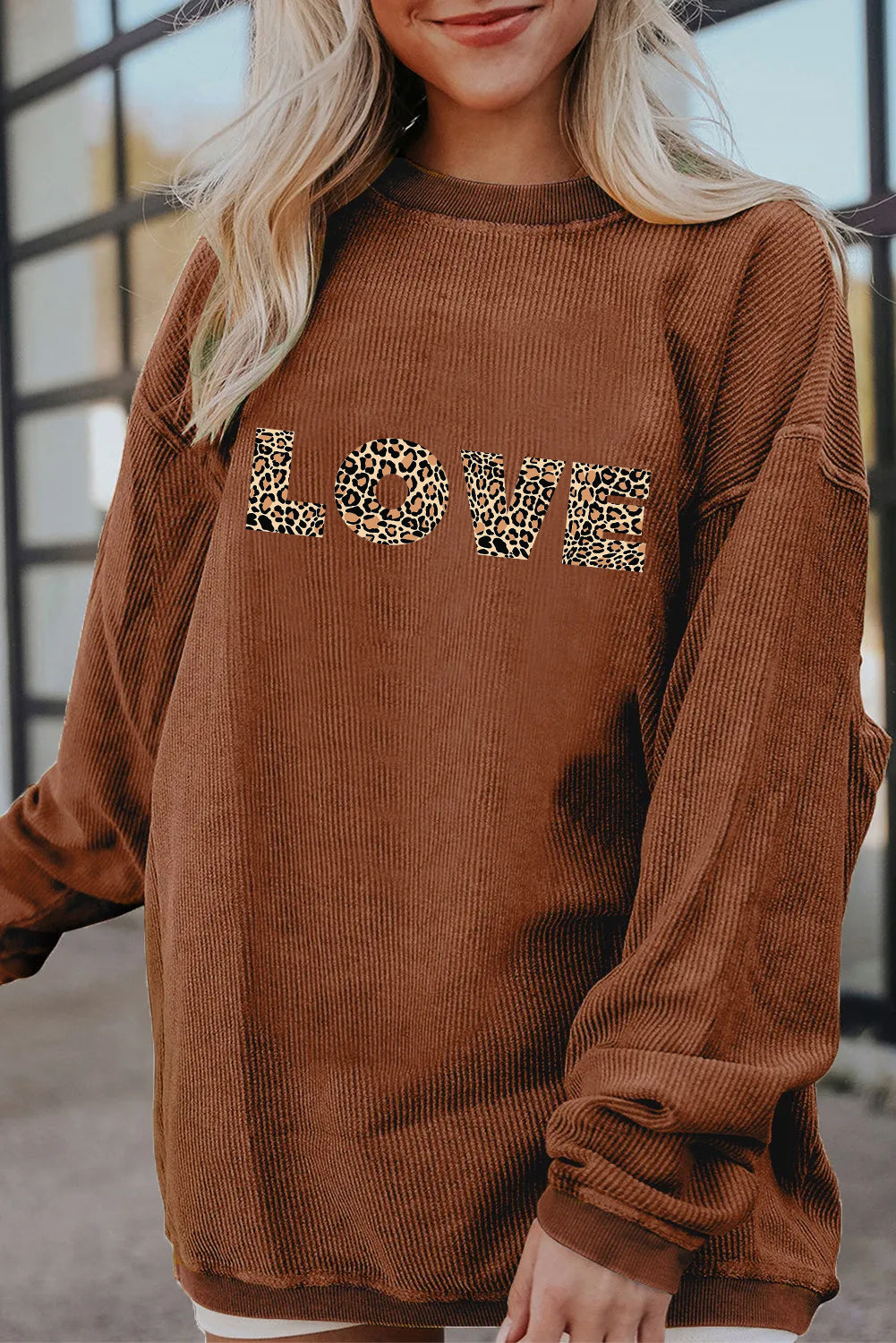 Valentine’s Day Leopard LOVE Graphic Sweatshirt
