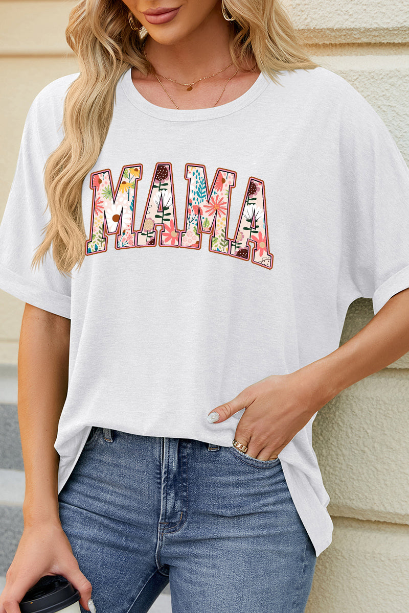 Mothers Day Casual Graphic Tee Summer Loose Crewneck Short Sleeve Top