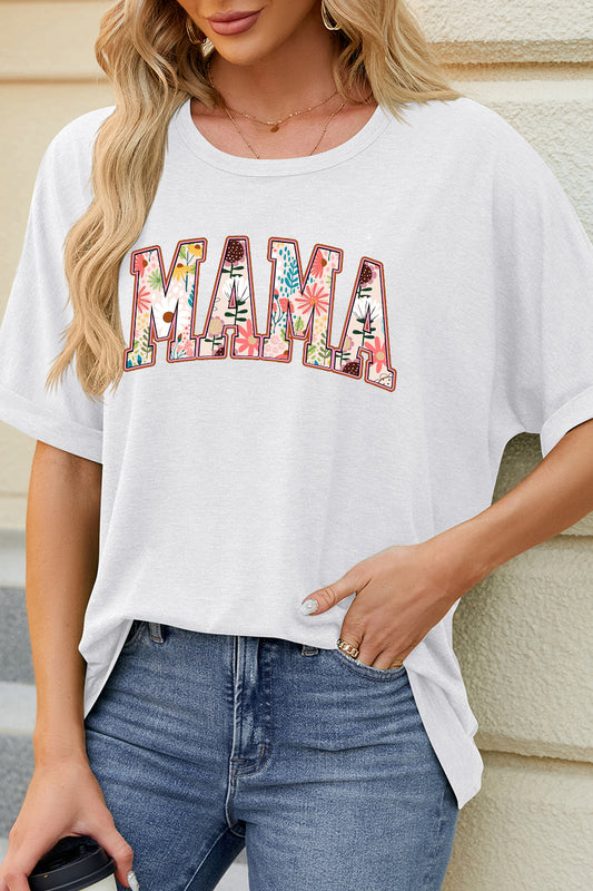 Mothers Day Casual Graphic Tee Summer Loose Crewneck Short Sleeve Top