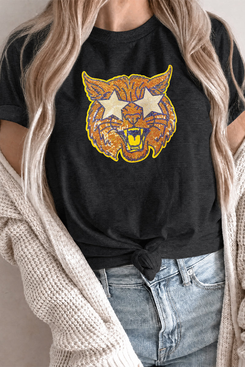 Tiger Mascot Graphic Rayon Blend Tee Game Day Boutique