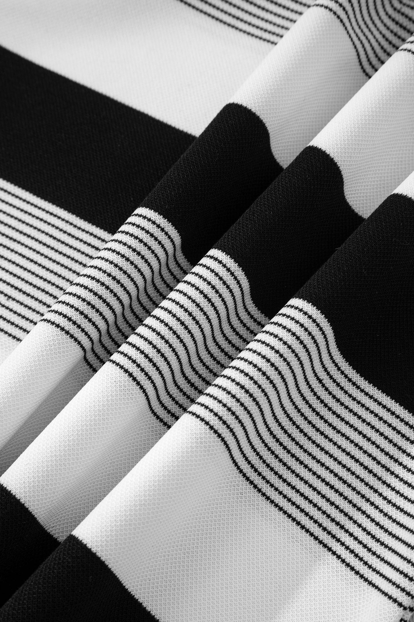 Green Stripe Mixed Print Crew Neck Cap Sleeve T Shirt