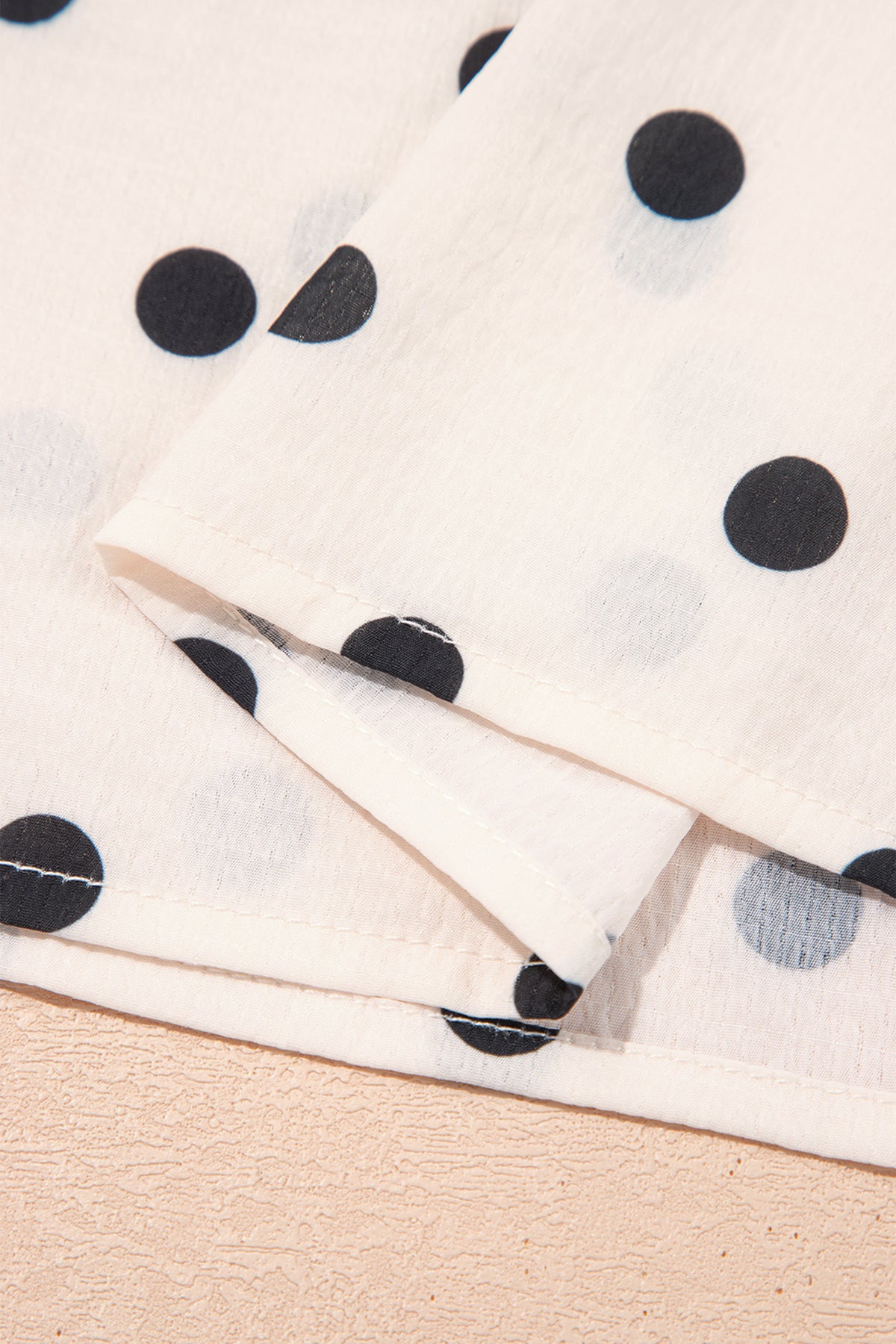 Polka Dot Maxi Skirt Side Slit Vacation Skirt