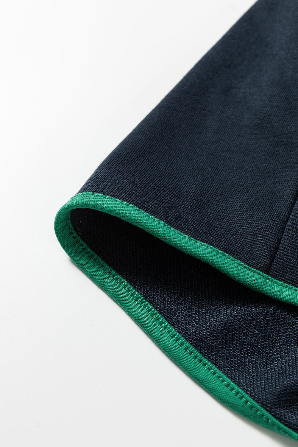 Yellow Color Block Patchwork Half Button Pullover and Shorts 2pcs Outfit