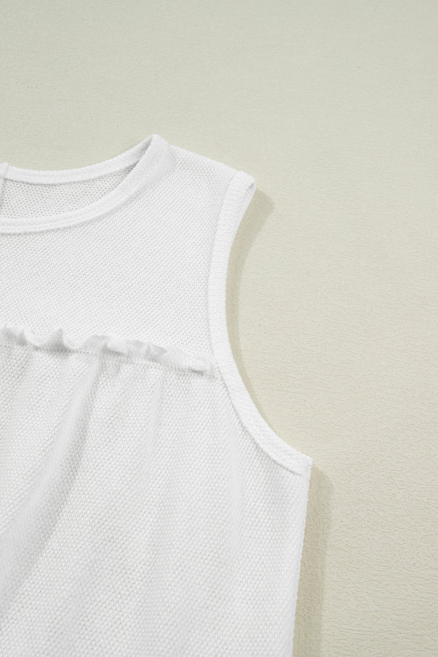 Dark Grey Tiered Frill Trim A-line Tank Top