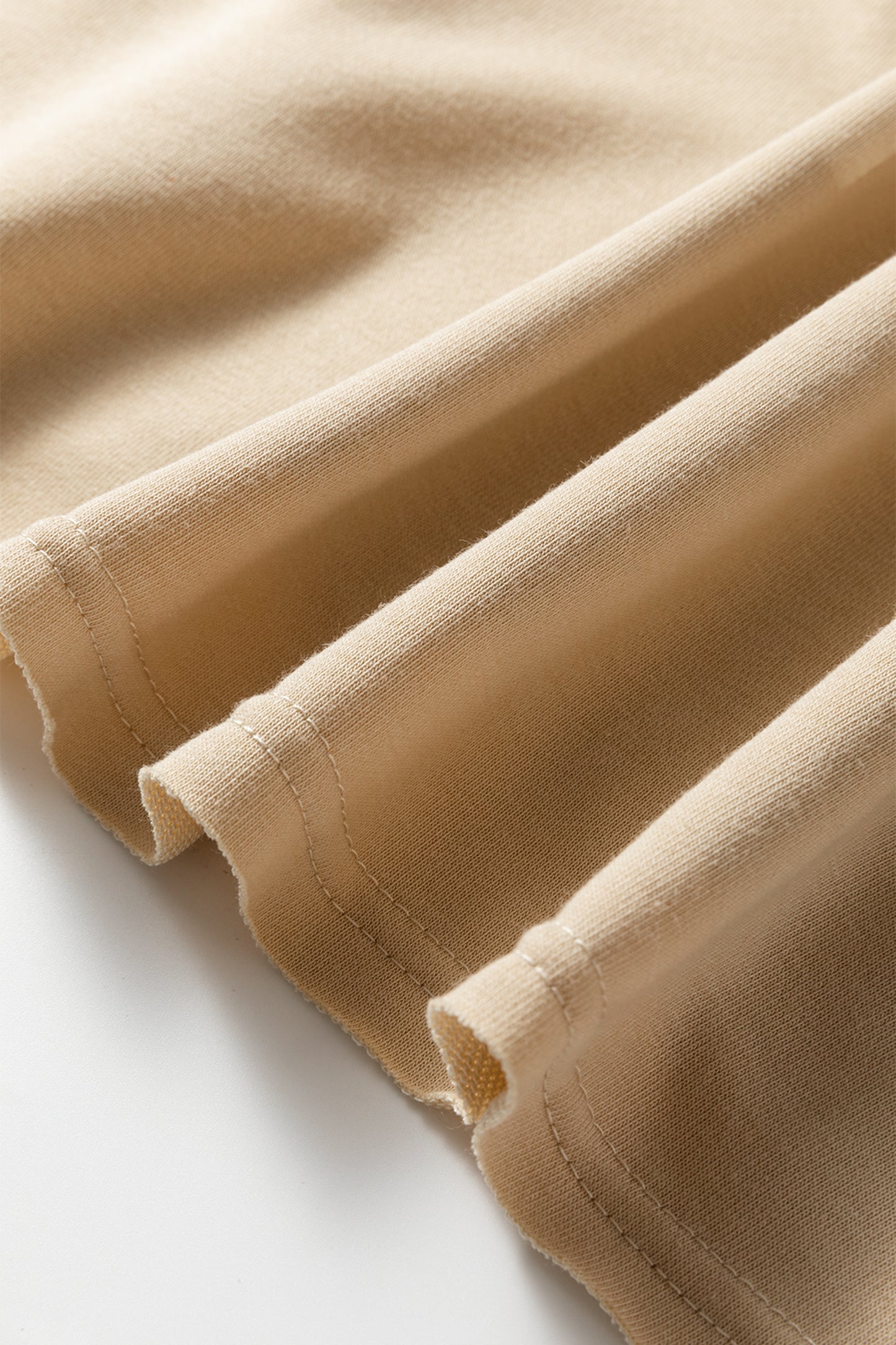 Parchment Striped Raglan Sleeve Notched Neck Raw Edge Plus Size Jumper