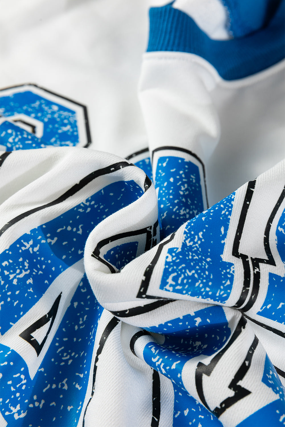 Oatmeal GAME DAY Letter Graphic Varsity Striped Detail Baggy Sweatshirt