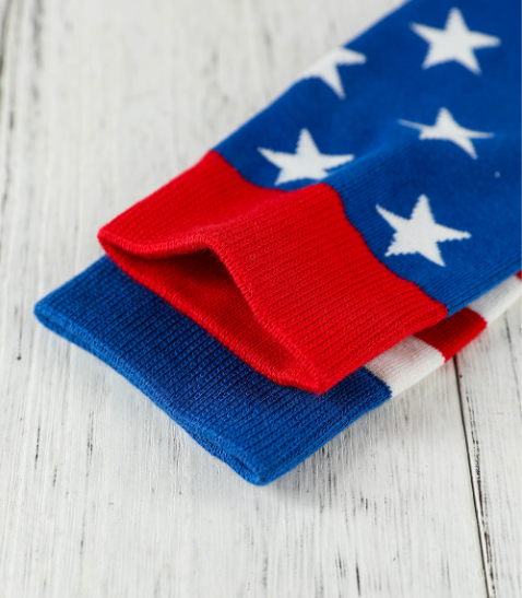 Sail Blue American Flag Pattern Soft Knitted Socks