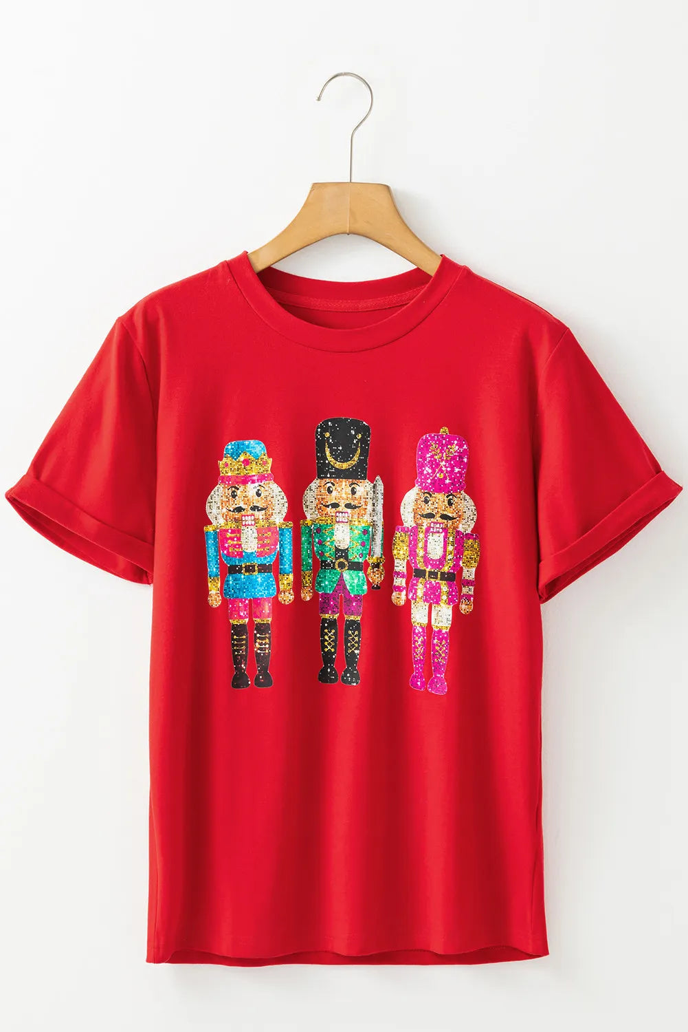 Red Nutcracker Printed Crewneck T Shirt