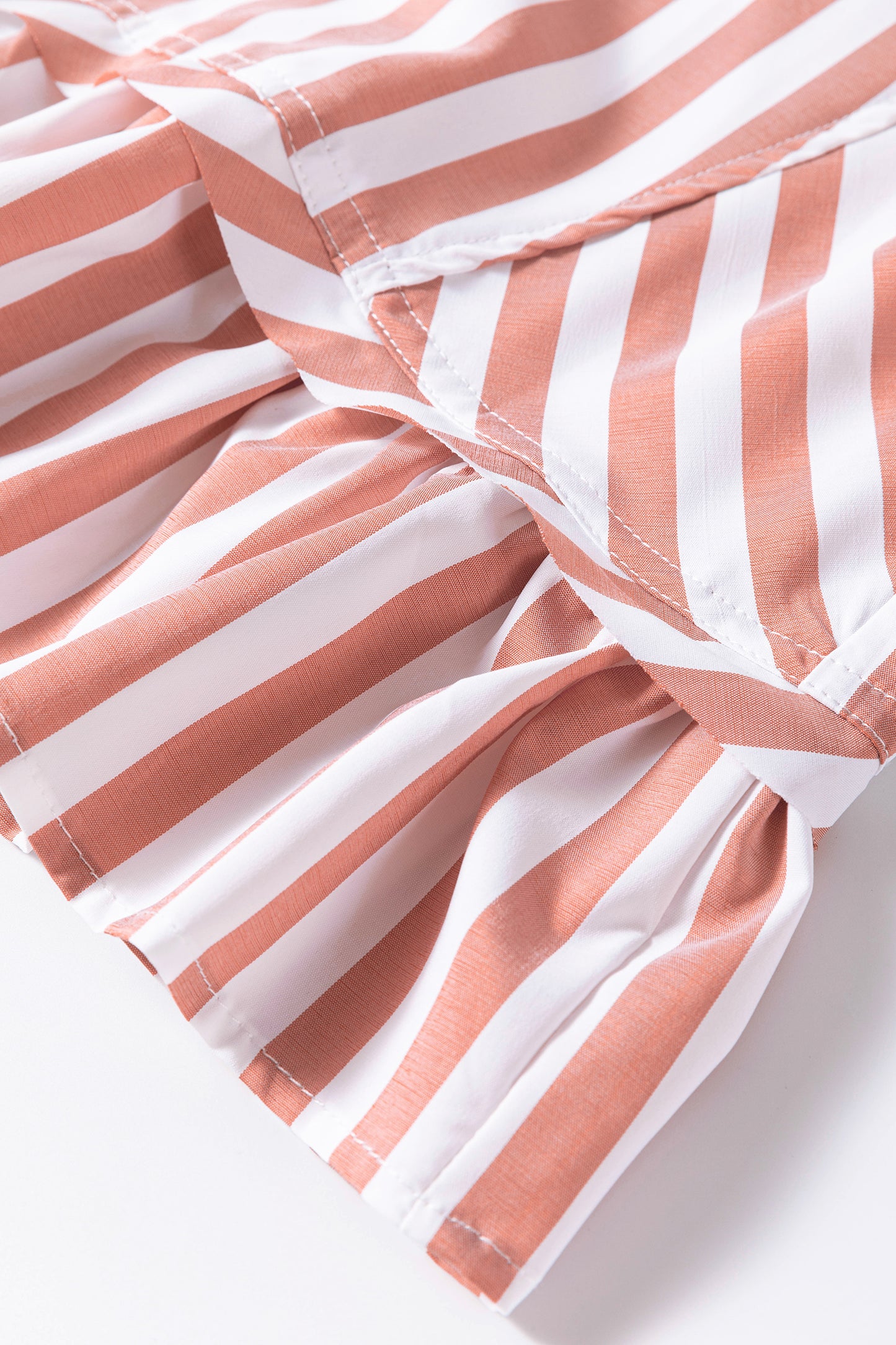 Striped Blouse Casual Peplum Boutique Shirt