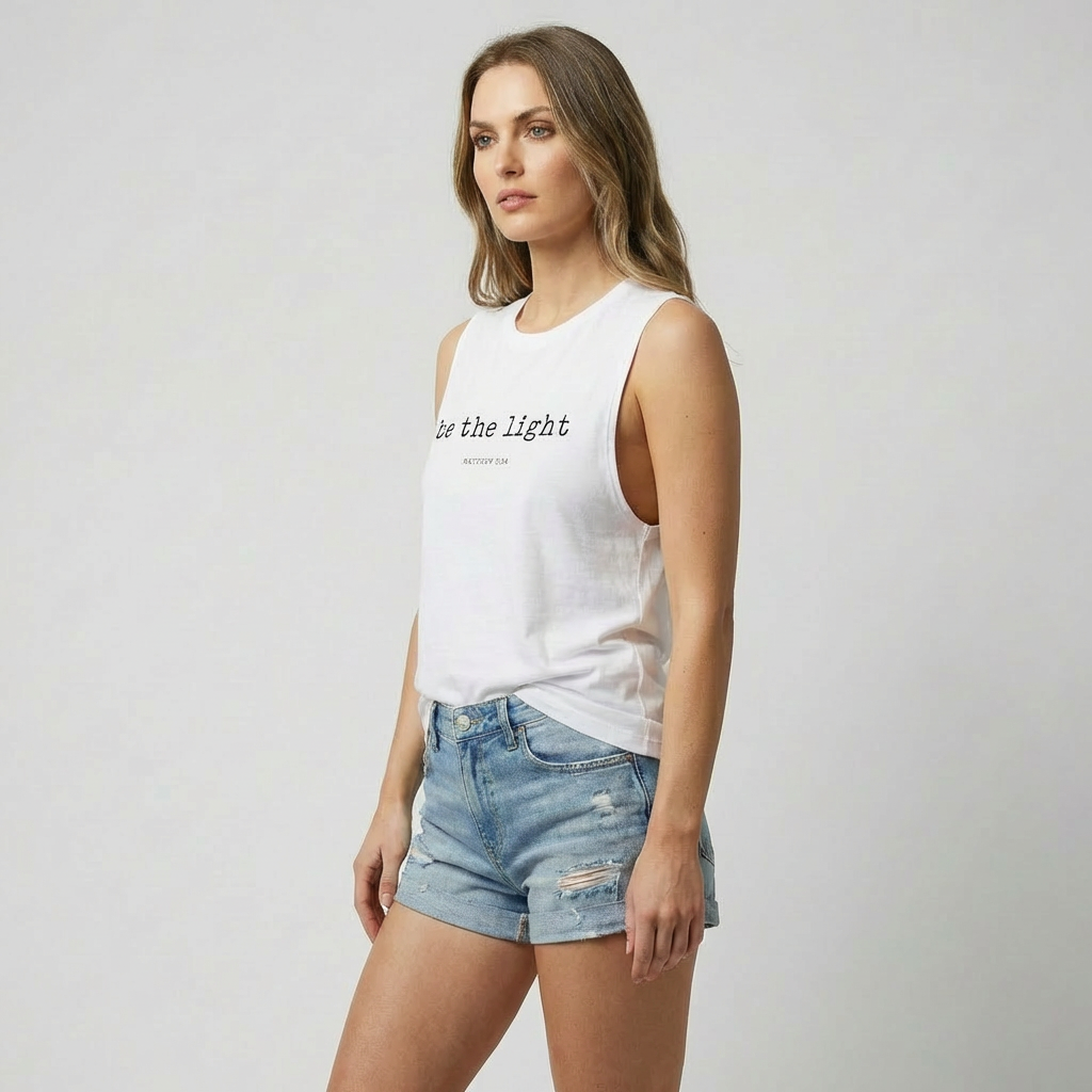 Be the Light Christian Graphic Cotton Tank Top