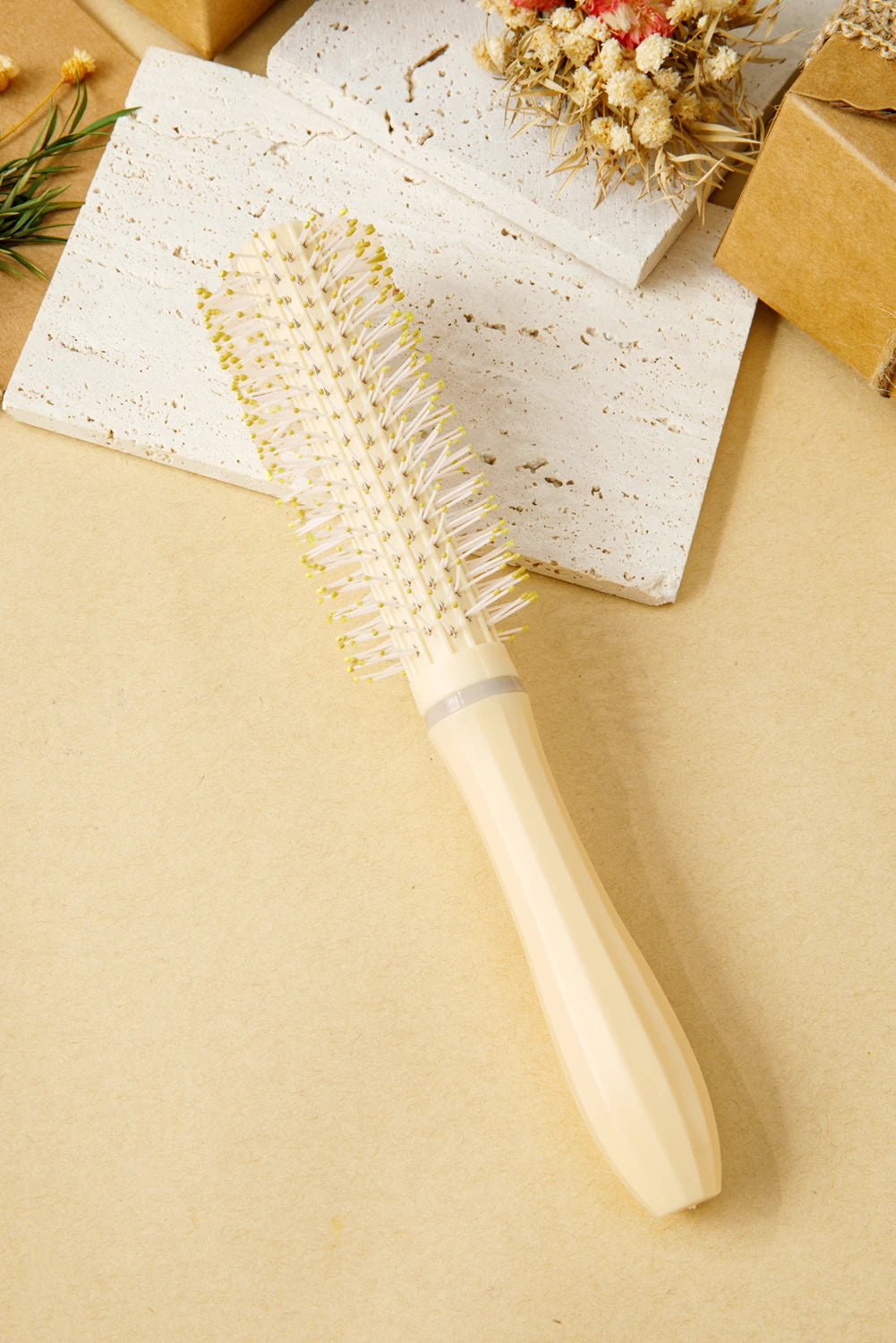 White Straightening & Volume Round Hair Brush