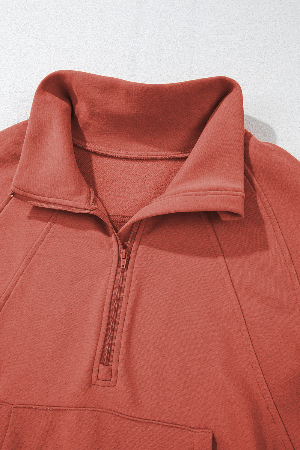 Black Zip Up Stand Collar Ribbed Thumbhole Sleeve Sweatshirt