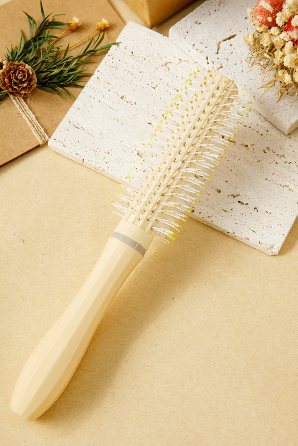 White Straightening & Volume Round Hair Brush