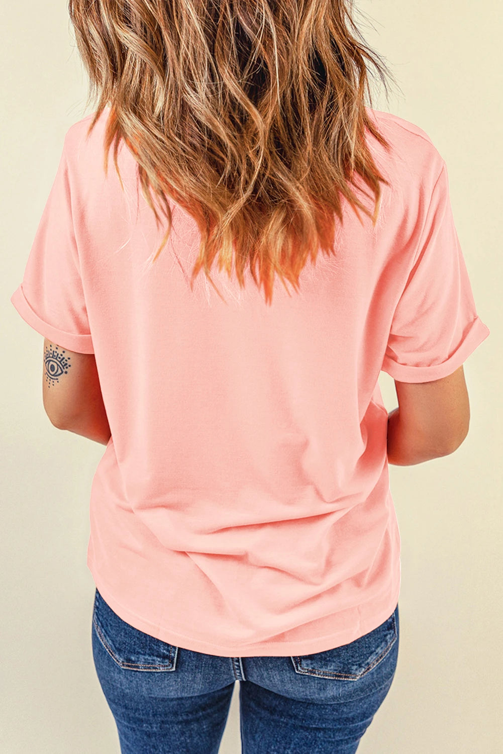 Patriotic Graphic Cotton Tee Heart Flag Freedom Top