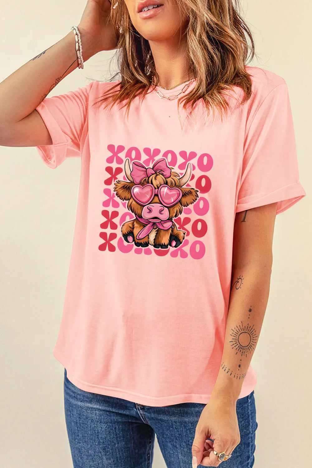 Valentine’s Day XOXO Cow Graphic Tee