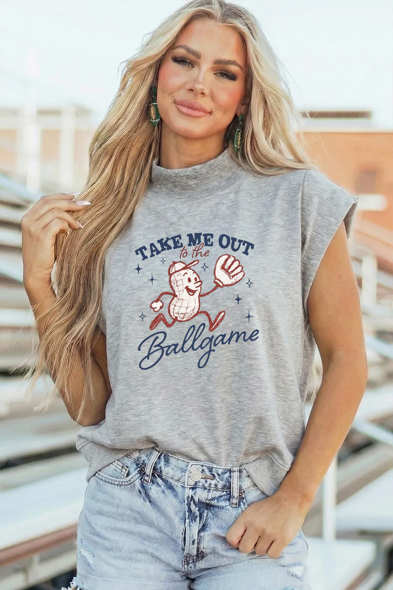 Baseball Graphic Polyester Tee Casual Boutique Game Day