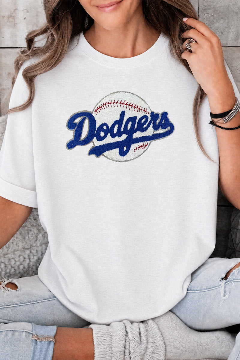 Baseball Logo Rayon Tee Game Day Graphic Top