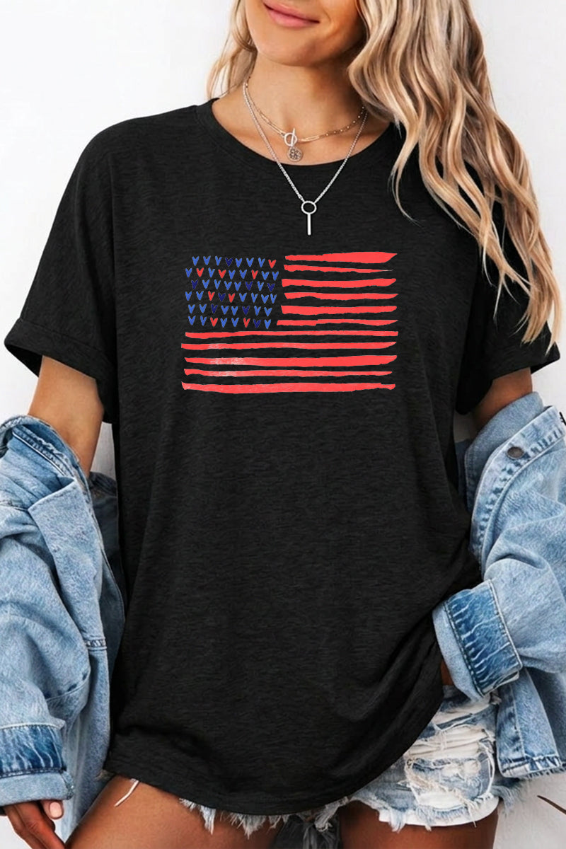 Independence Day American Flag Graphic Tee