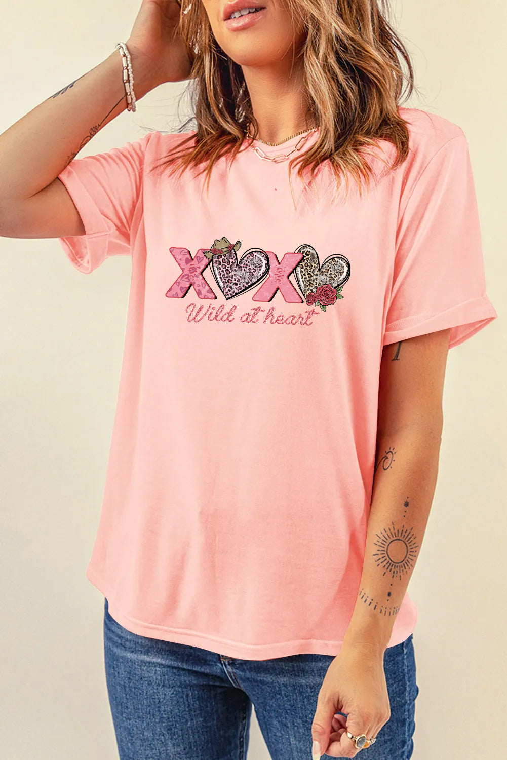 Valentine’s Day XOXO Wild at Heart Graphic Tee