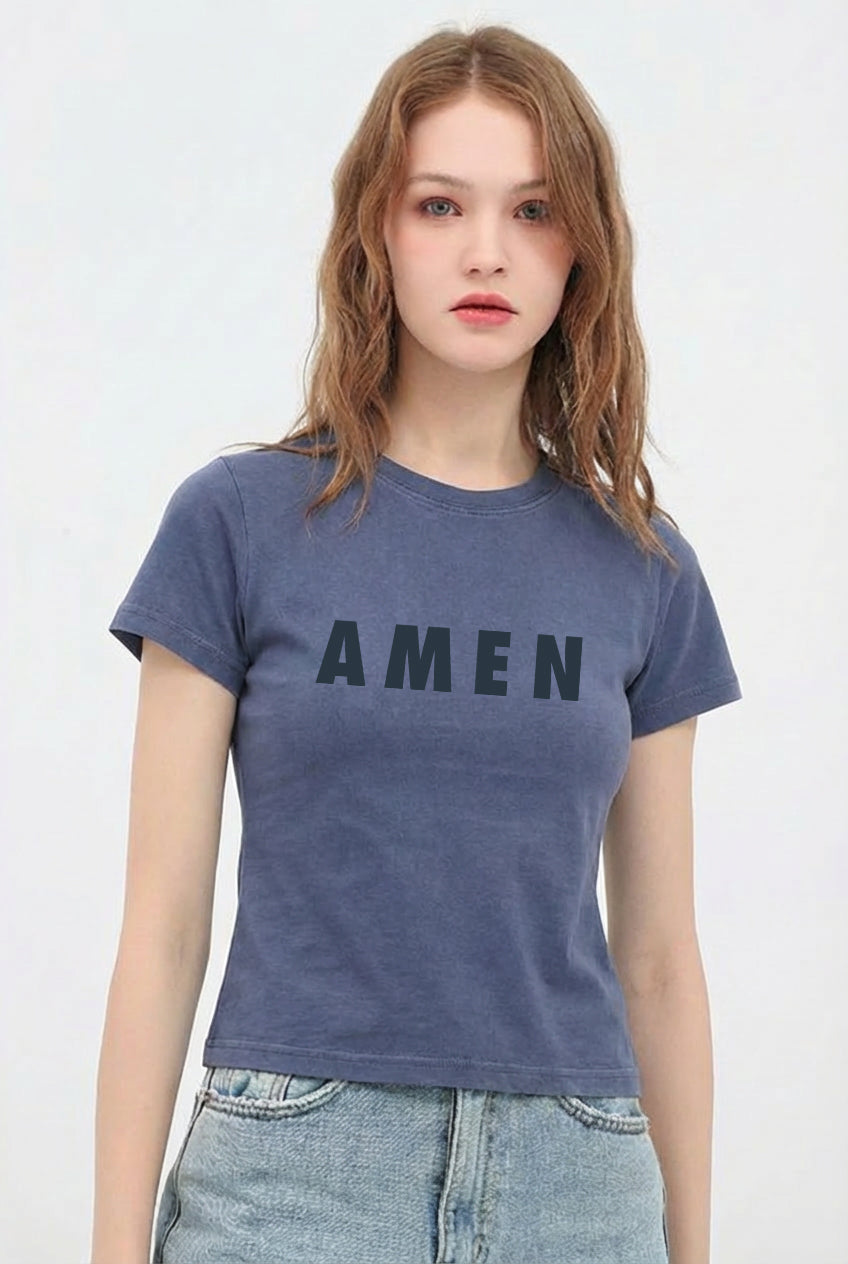Easter Amen Faith Graphic Tee for Women